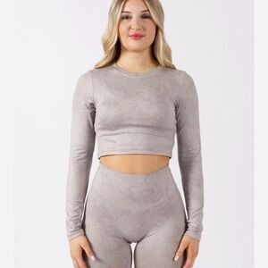 Paragon Reluna Long Sleeve Crop Marble